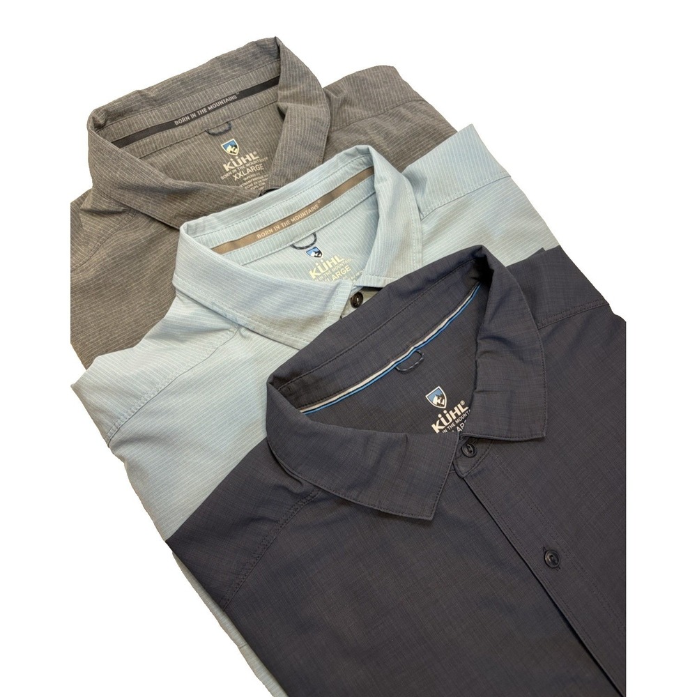 Kuhl Lot Of 3 Short Sleeve Button Up Shirts Men's XXL Hiking Camping